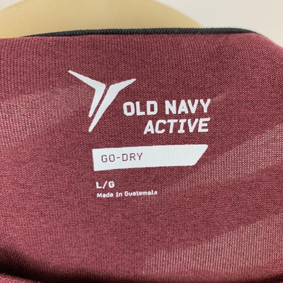OLD NAVY Active Go-Dry ”Get It Done" Maroon Tee Sz L - Picture 3 of 5